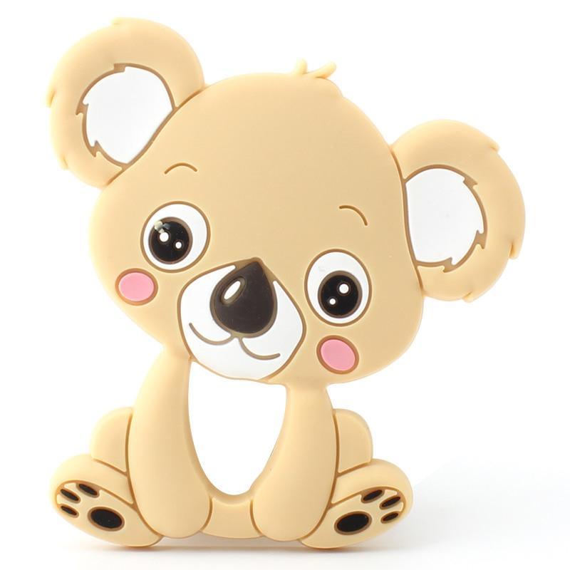 2pcs Cartoon Baby Teether Animal Silicone Teether Raccoon Elephant Koala Giraffe Baby Teething Toys Accessories Perfect Toy For Kids