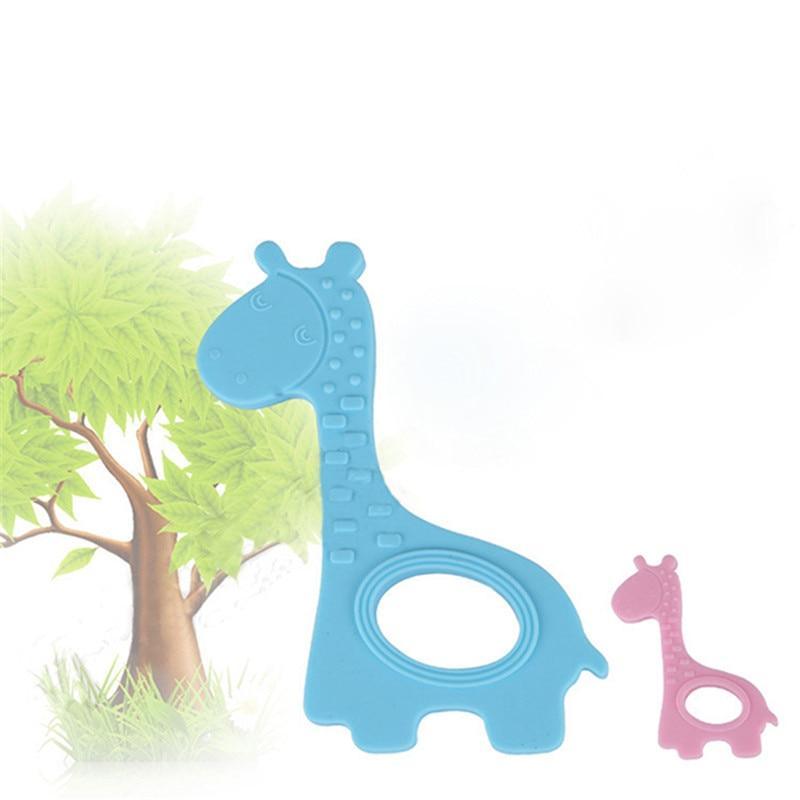 New Cute Giraffe Appease Teether Toy Teething Chew Toddler Silicone Natural Organic Food Perfect For Baby Boys and Girls