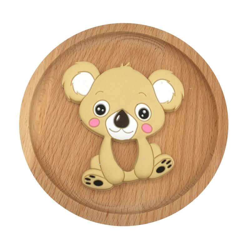 1pc Unique Baby Koala Silicone Teether Teething Chew Toy Nursing Tool Pendant Food Grade Silicone