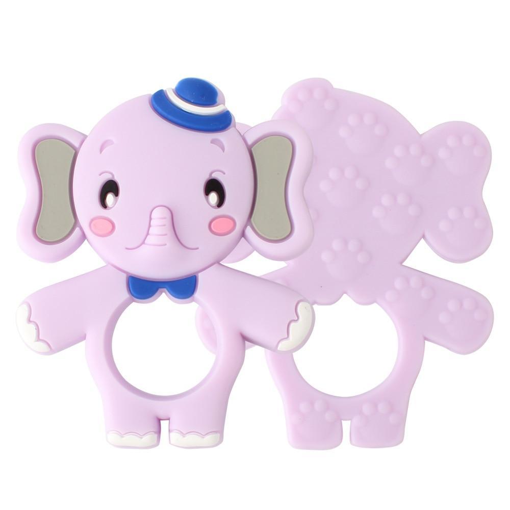 2pcs Cartoon Baby Teether Animal Silicone Teether Raccoon Elephant Koala Giraffe Baby Teething Toys Accessories Perfect Toy For Kids