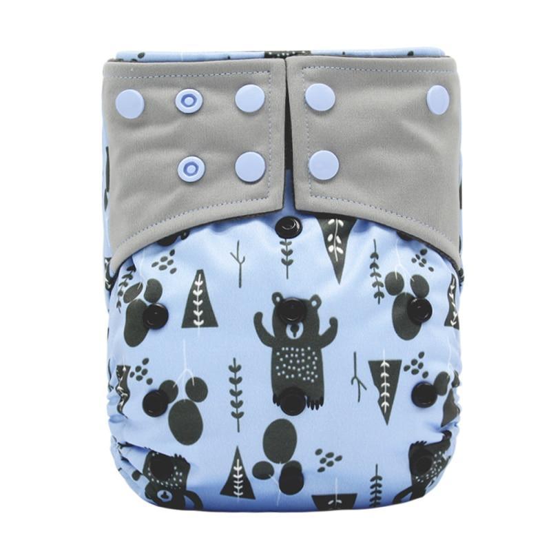 Baby Cloth Diaper Reusable Adjustable Pocket Nappy Cover Fit All Diaper Reusable Nappies Cotton In Modern Trend Printed Design For Unlimited Uses
