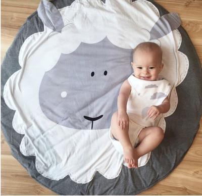 Creative Elephant Design Baby Play Mat Round Carpet Cotton Animal Play Mat Newborn Infant Crawling Carpet For Baby Kids