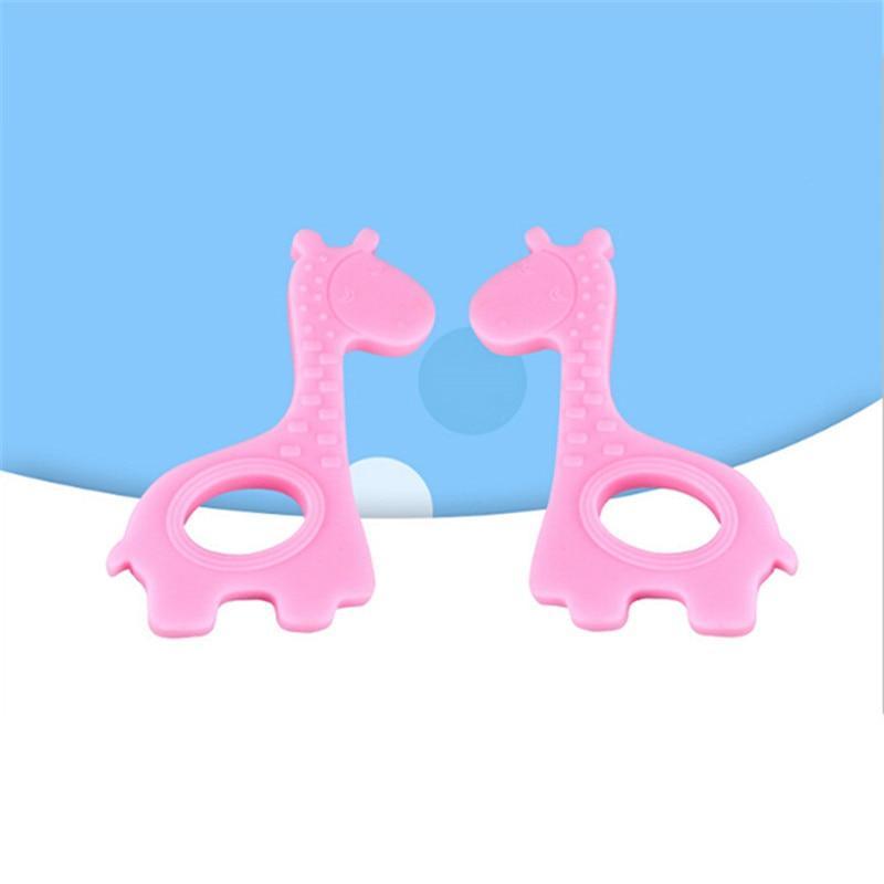 New Cute Giraffe Appease Teether Toy Teething Chew Toddler Silicone Natural Organic Food Perfect For Baby Boys and Girls