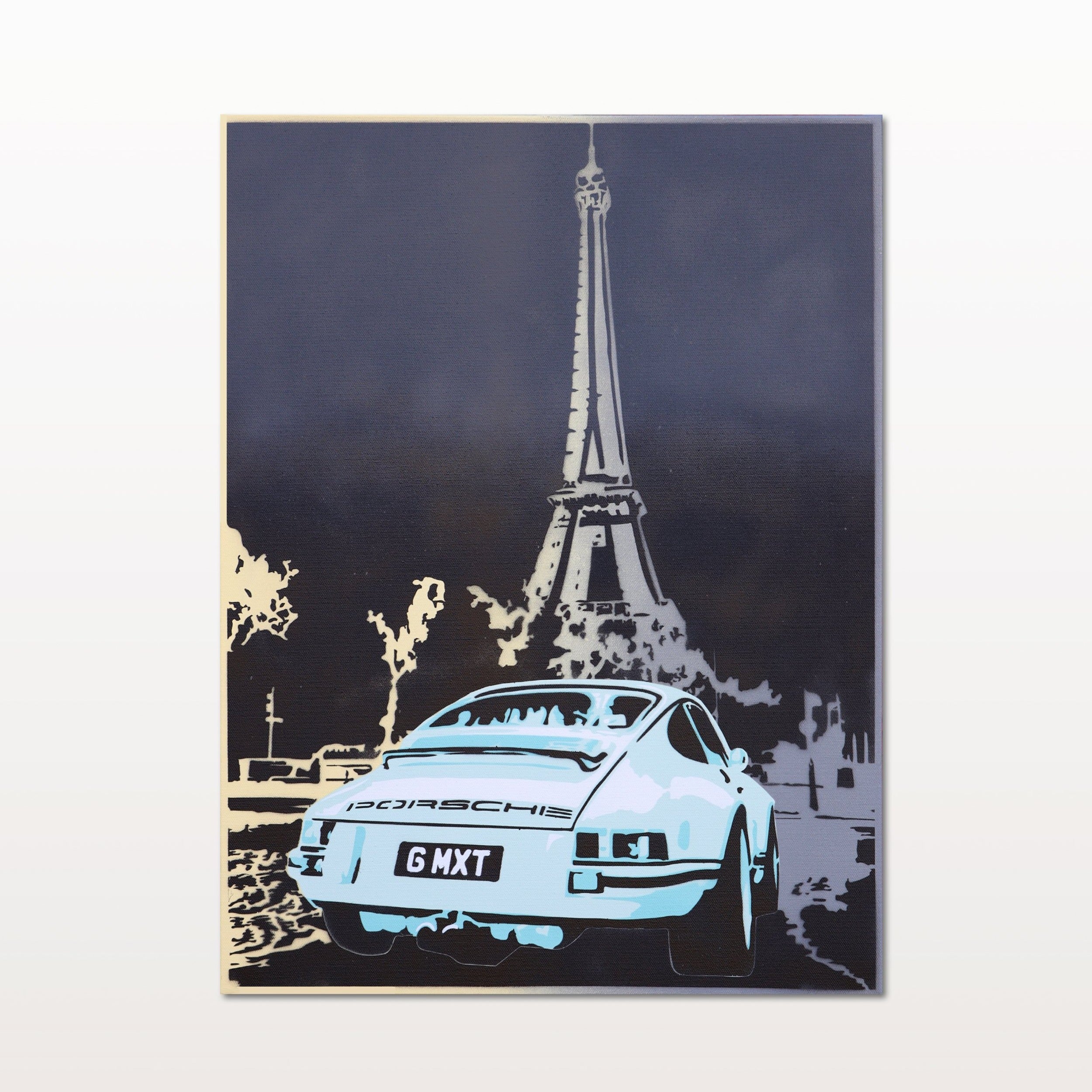 Porsche and Eiffel Tower 5 Layer Stencil Set