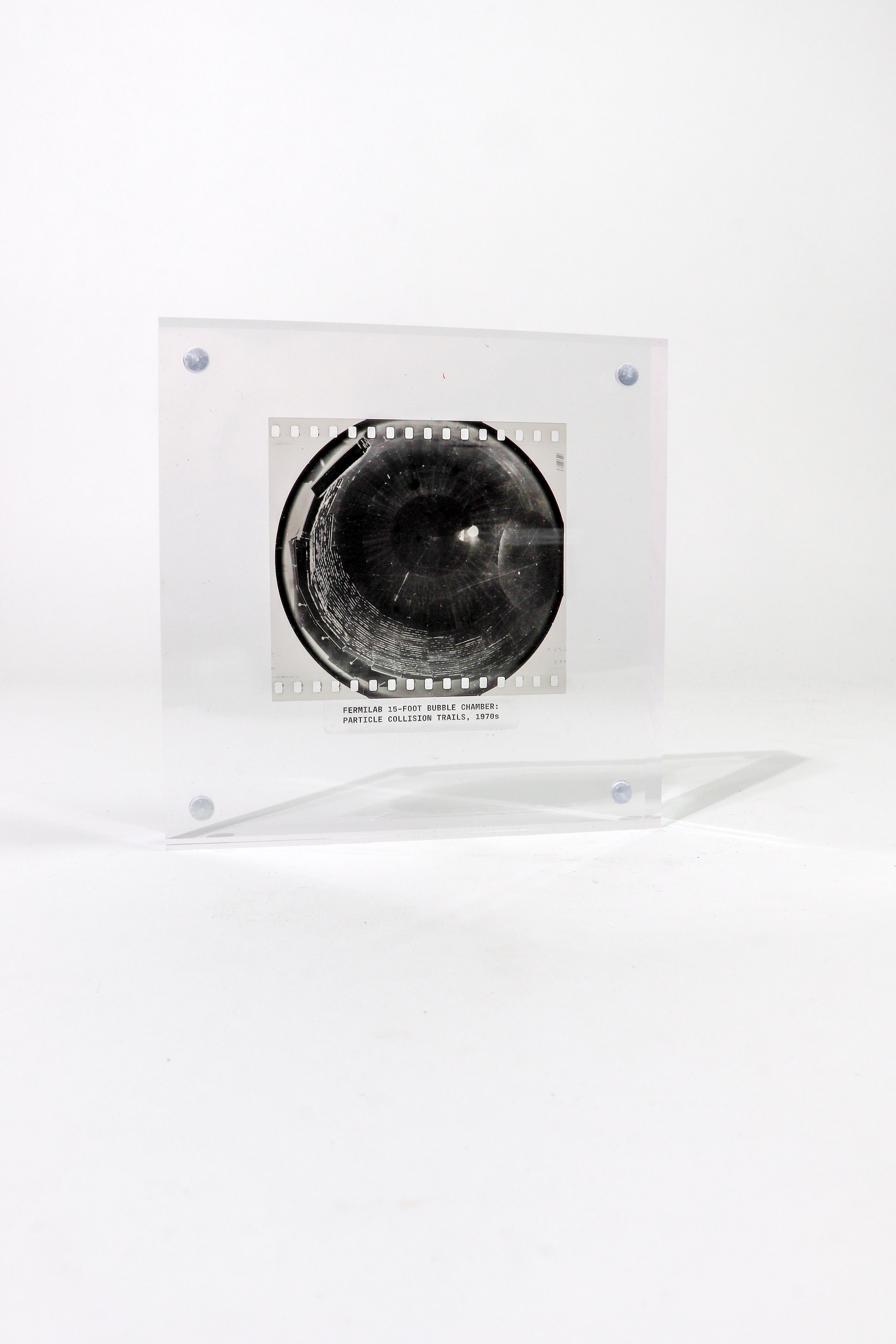 Fermilab Bubble Chamber Particle Collision Photo
