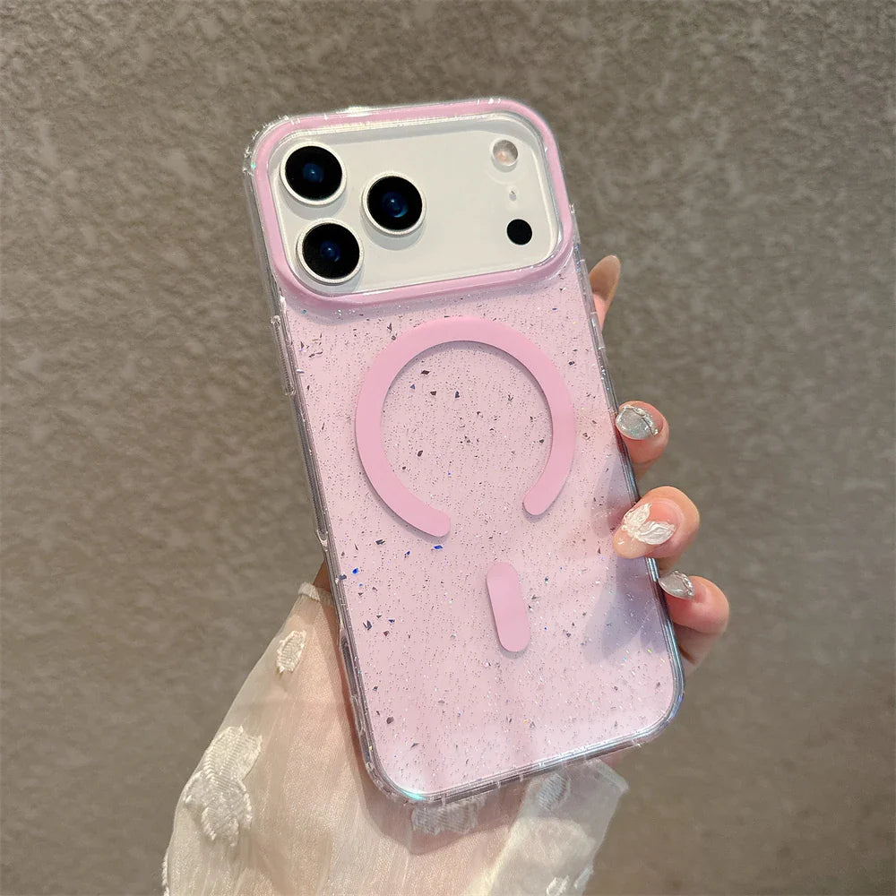 Jelly Glitter For Magsafe Wireless Charging Case For iPhone