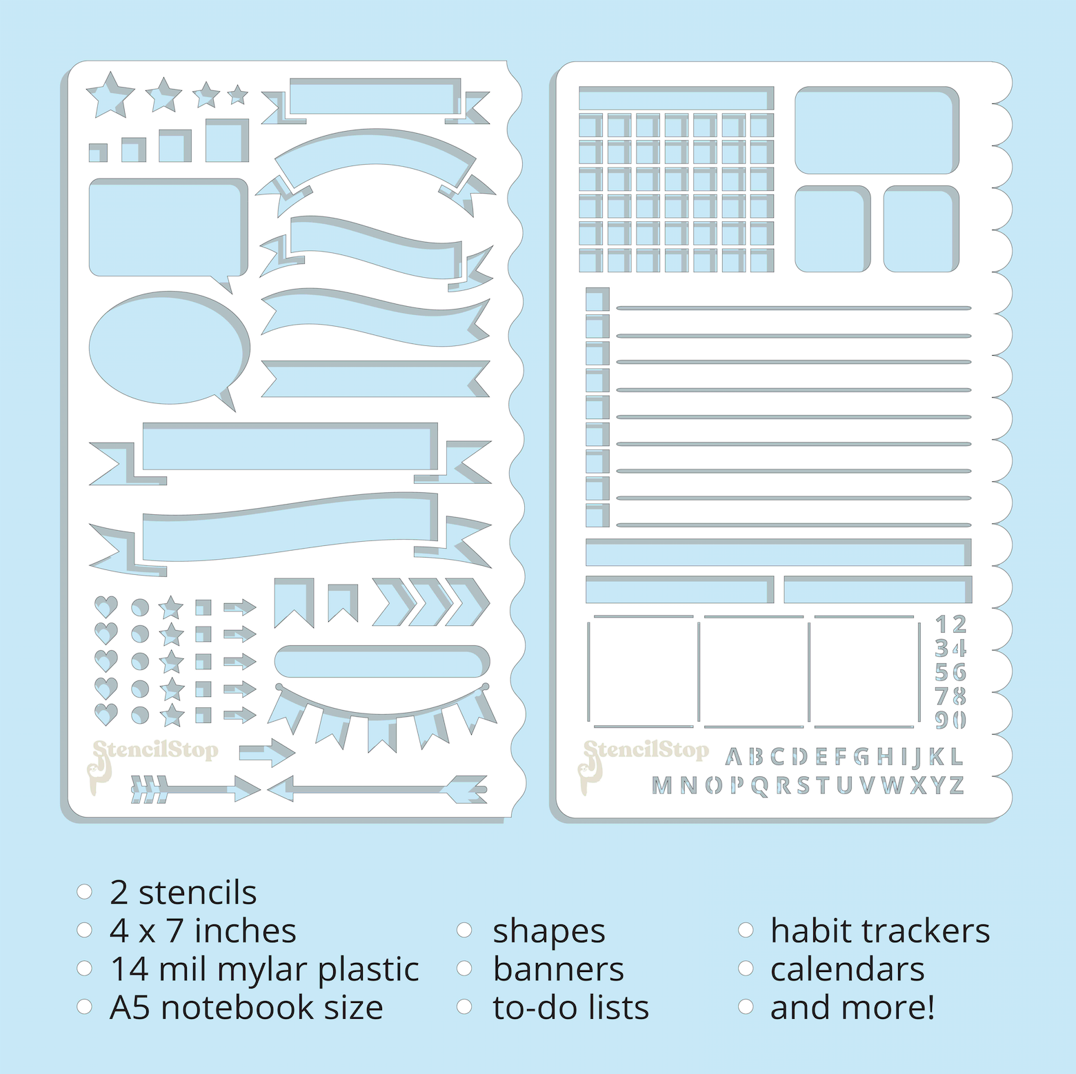 Bullet Journal Stencil Set