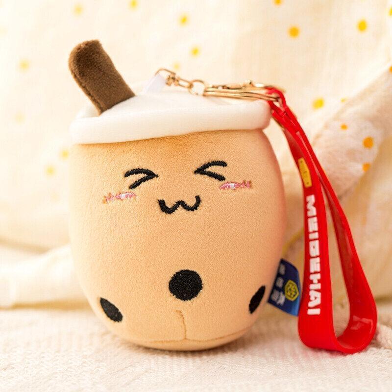 Boba Keychains 3 Pack Cute Fabric Bag Charm Set