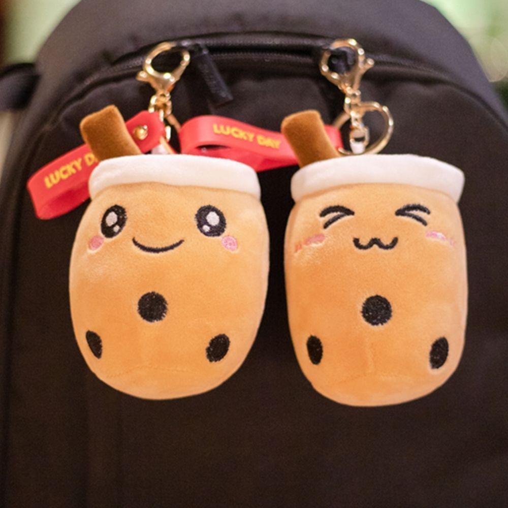 Boba Keychains 3 Pack Cute Fabric Bag Charm Set