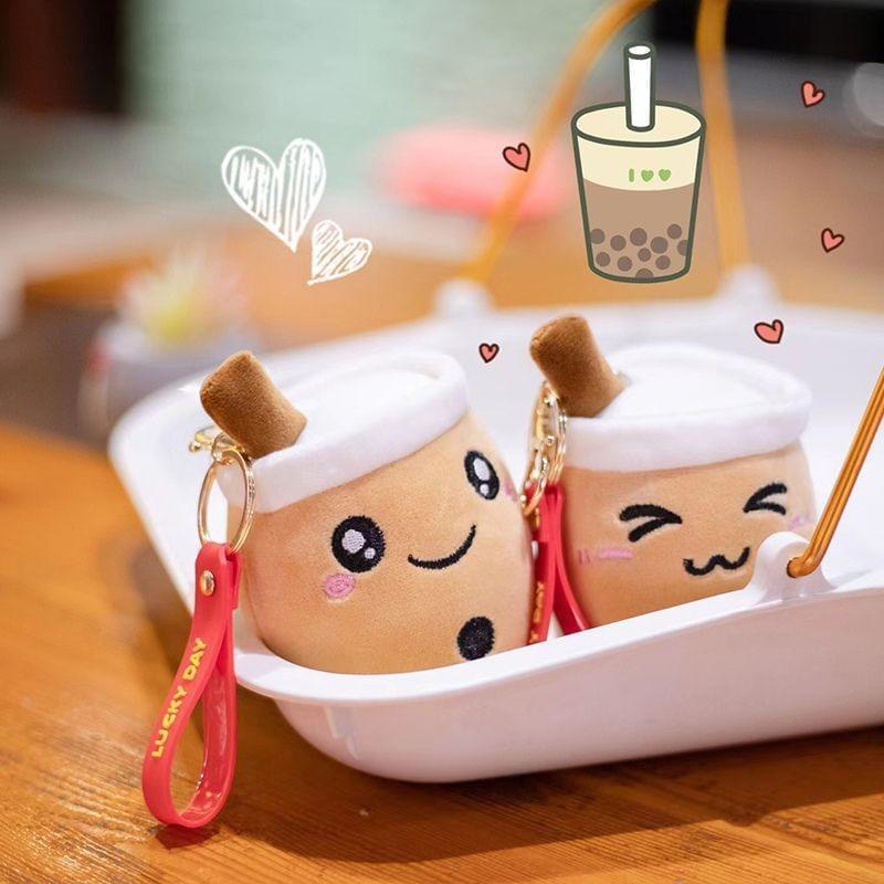 Boba Keychains 3 Pack Cute Fabric Bag Charm Set