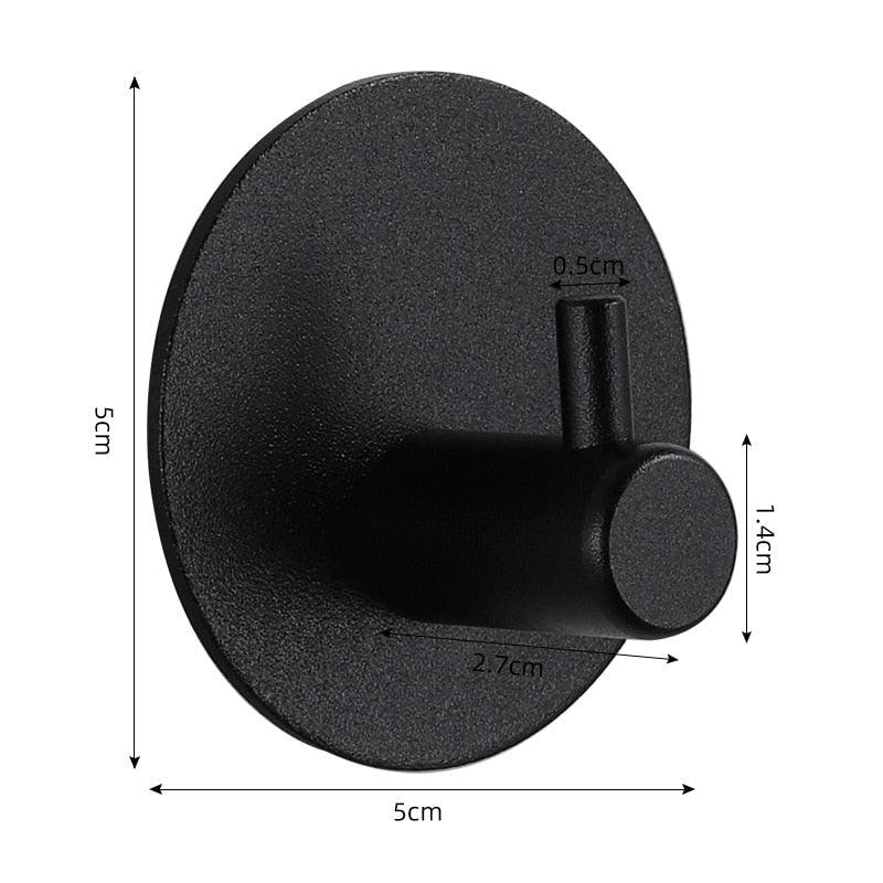 Adhesive Wall Hooks Mounted Door Key Cloth Coat Bathroom Robe Hanger Kitchen Hardware Rack Shelf Bag Hook Organizer For Hanging Bathroom Toilet Sticky Hook
