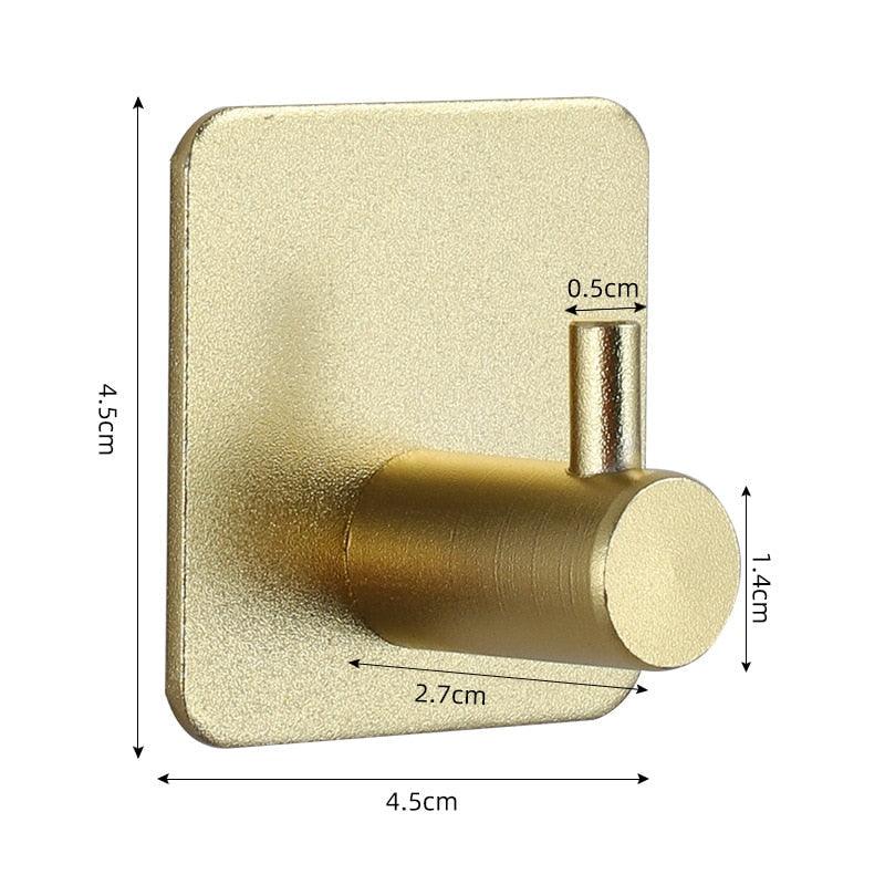 Adhesive Wall Hooks Mounted Door Key Cloth Coat Bathroom Robe Hanger Kitchen Hardware Rack Shelf Bag Hook Organizer For Hanging Bathroom Toilet Sticky Hook