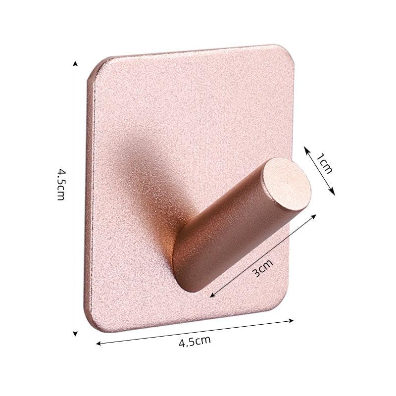 Adhesive Wall Hooks Mounted Door Key Cloth Coat Bathroom Robe Hanger Kitchen Hardware Rack Shelf Bag Hook Organizer For Hanging Bathroom Toilet Sticky Hook