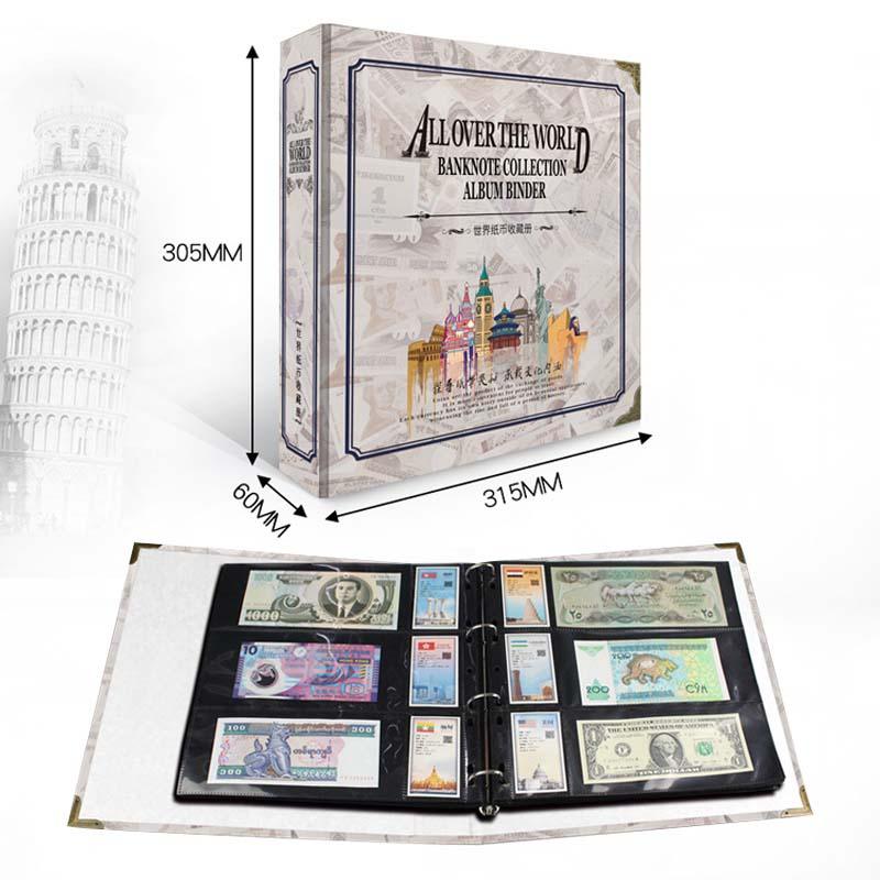 All Over The World Banknotes Collection Album Binder PCCB Paper Book Label-type Collection Loose-leaf World Countries Labels House Decoration DIY Memorable Gifts For Loved Ones