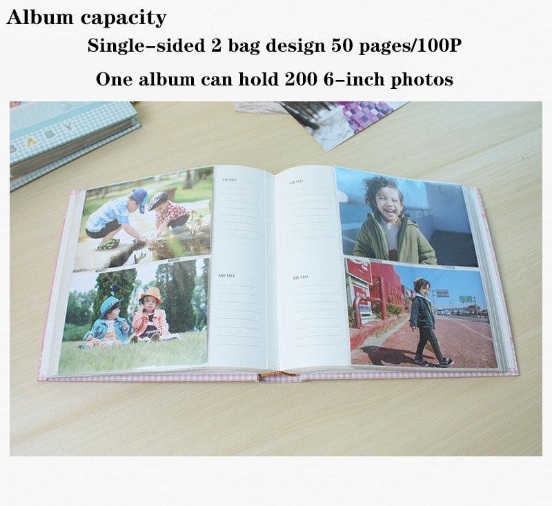 Baby Growth Commemorative Album Kindergarten Graduation Gift Postcard Storage Birthday 6-inch Photo Album 200 Sheets Home Decor House Decoration DIY Memorable Gifts For Loved Ones