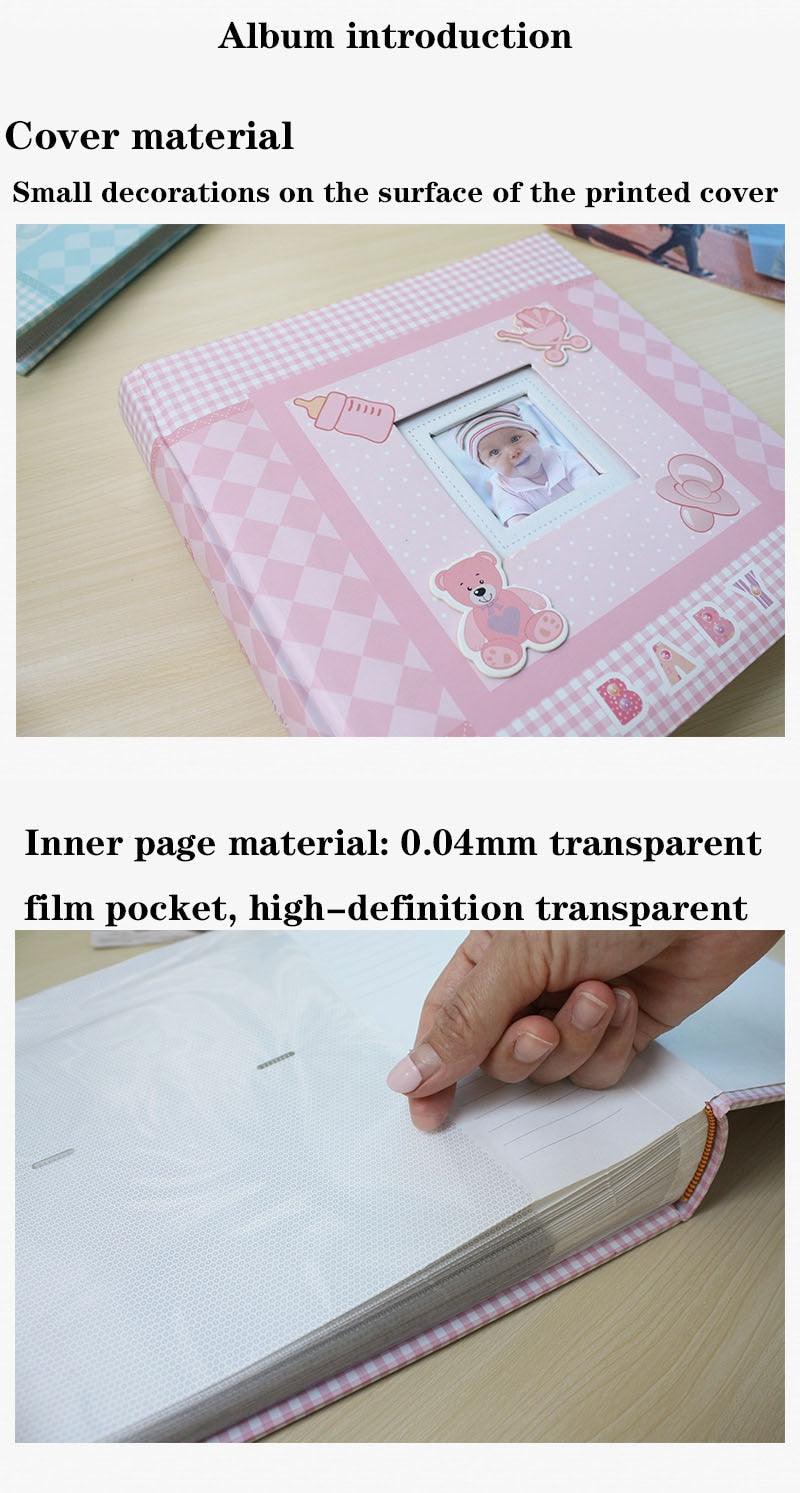 Baby Growth Commemorative Album Kindergarten Graduation Gift Postcard Storage Birthday 6-inch Photo Album 200 Sheets Home Decor House Decoration DIY Memorable Gifts For Loved Ones