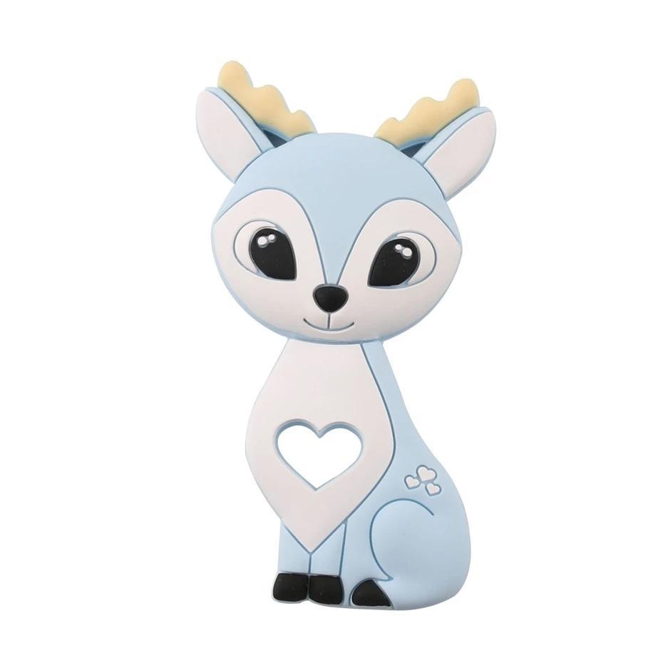 Baby Teether Silicone Rabbit Food Grade Bunny Teether Nursing Teething Accessories Silicone Animal Teether For Kids and Baby