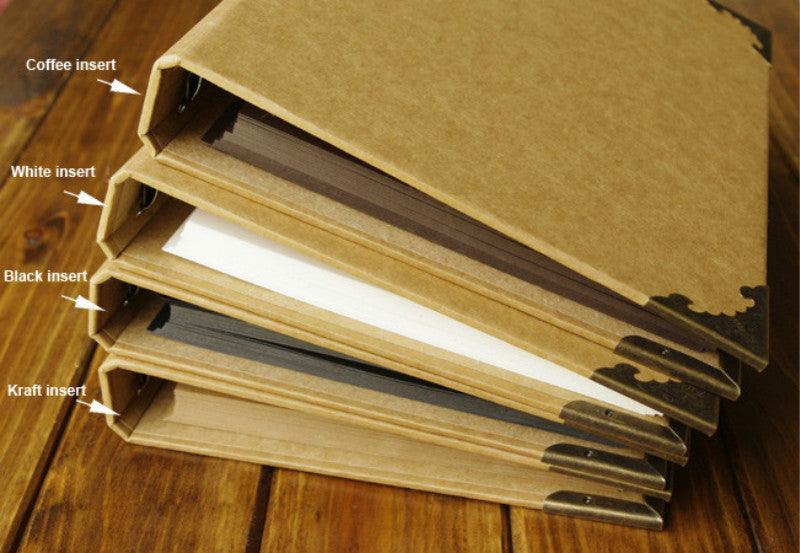 Blank Cover Albums Kraft Paper Diary Hand -Painted Graffiti Scrapbook Book Memory Album Home Decor House Decoration DIY Memorable Gifts For Loved Ones
