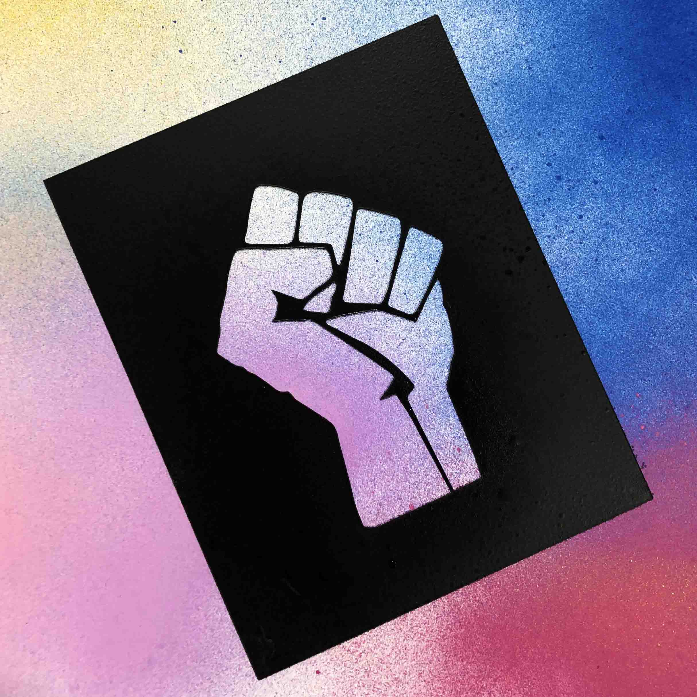 BLM Fist Stencil Set