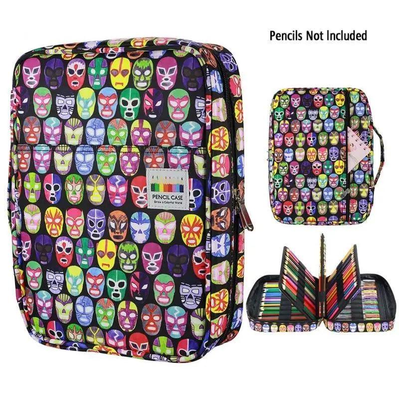 Colorful Large Capacity Pencil Bag Organizer Portable Multilayer Holder Big Pencil Bag