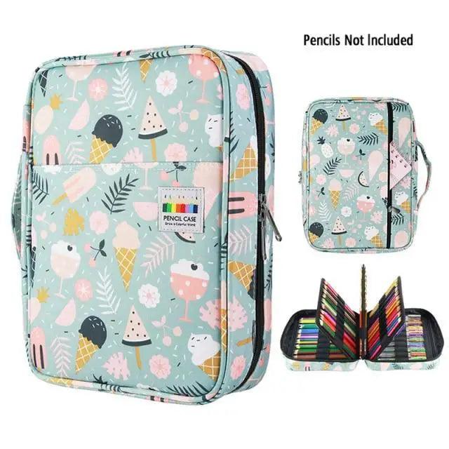 Colorful Large Capacity Pencil Bag Organizer Portable Multilayer Holder Big Pencil Bag