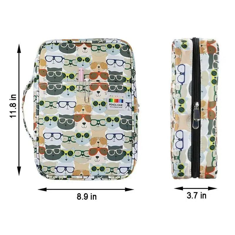 Colorful Large Capacity Pencil Bag Organizer Portable Multilayer Holder Big Pencil Bag