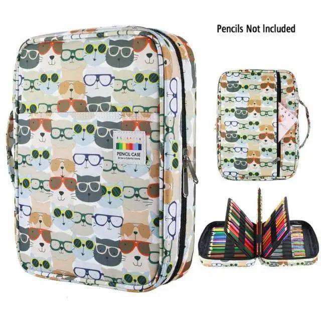 Colorful Large Capacity Pencil Bag Organizer Portable Multilayer Holder Big Pencil Bag