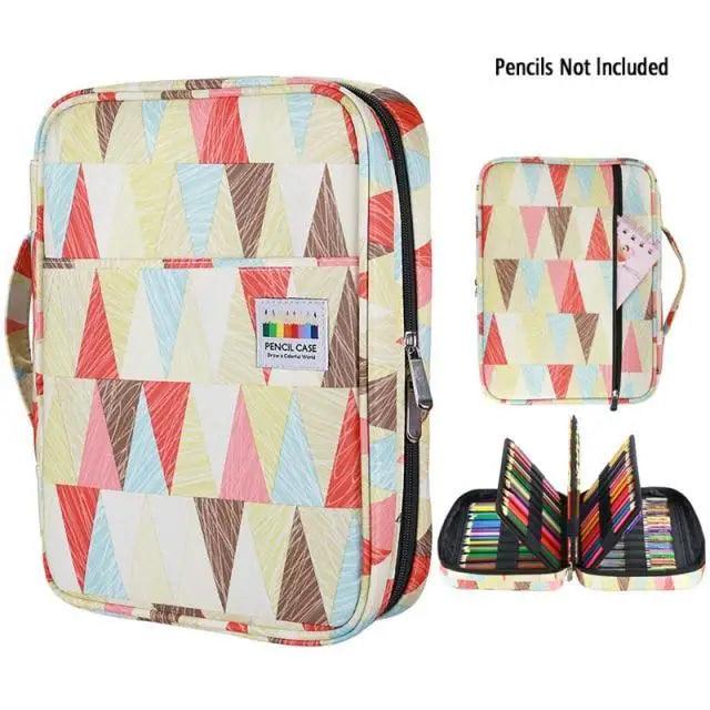 Colorful Large Capacity Pencil Bag Organizer Portable Multilayer Holder Big Pencil Bag