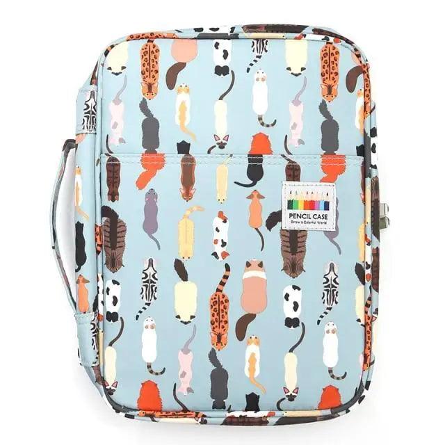 Colorful Large Capacity Pencil Bag Organizer Portable Multilayer Holder Big Pencil Bag