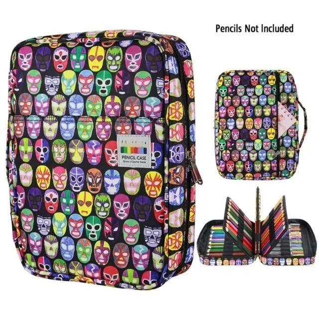 Colorful Large Capacity Pencil Bag Organizer Portable Multilayer Holder Big Pencil Bag