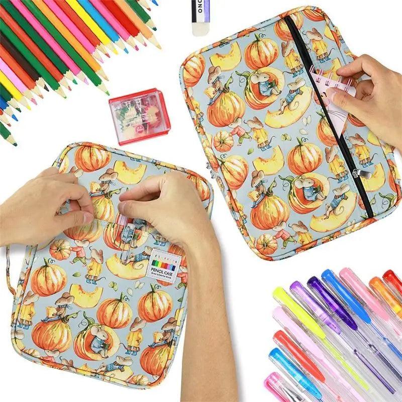 Colorful Large Capacity Pencil Bag Organizer Portable Multilayer Holder Big Pencil Bag