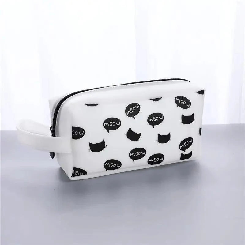 Creative Leather Black Large Capacity Pencil Pouch For Students Unique Colors Stationery Office Pencil Cases