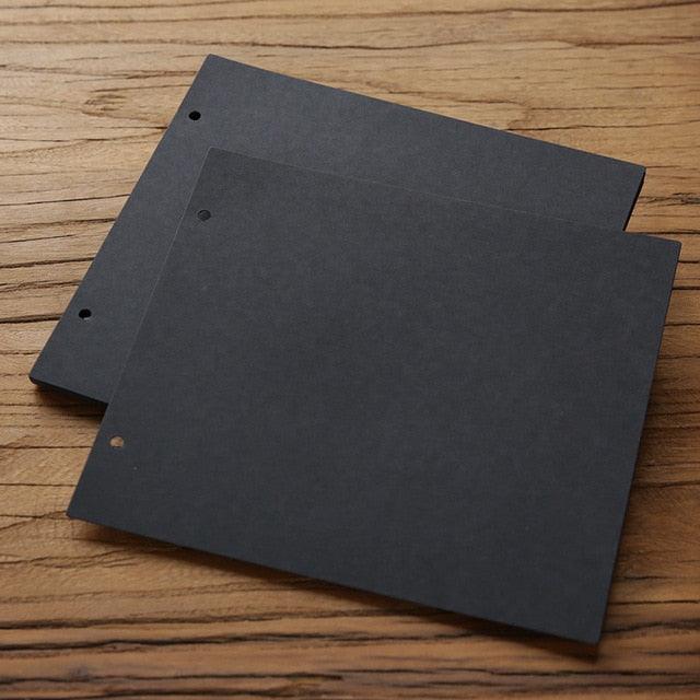 DIY Photo Albums Wedding Photo Scrapbook 20Pages Cover Self Adhesive Scrapbook Album Case Binding Hardcover Craft Blank Black Page Wedding and Anniversary Family Photo Album