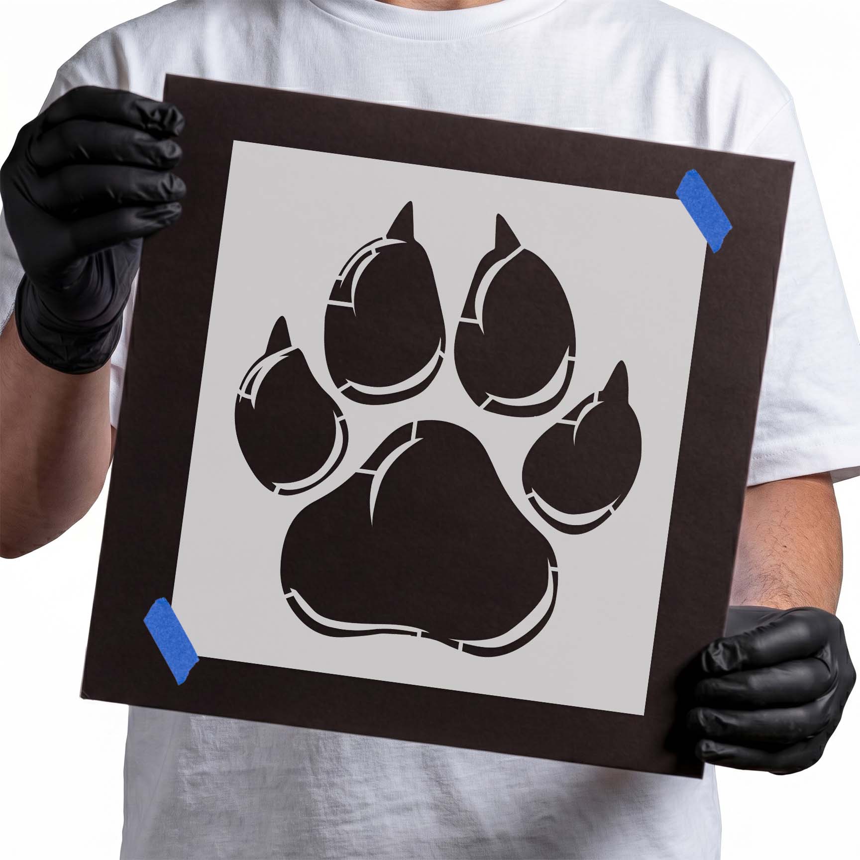 Dog Paw Print Stencil