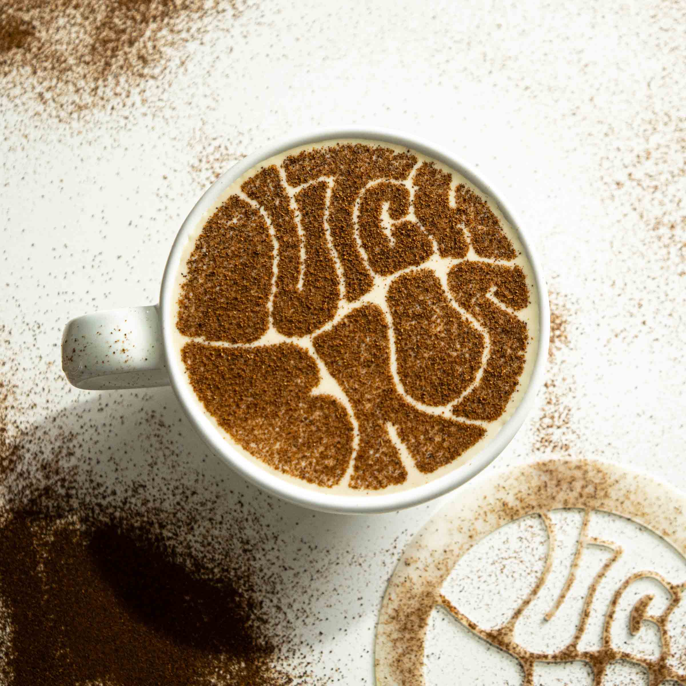 Smiley Face Coffee Stencils