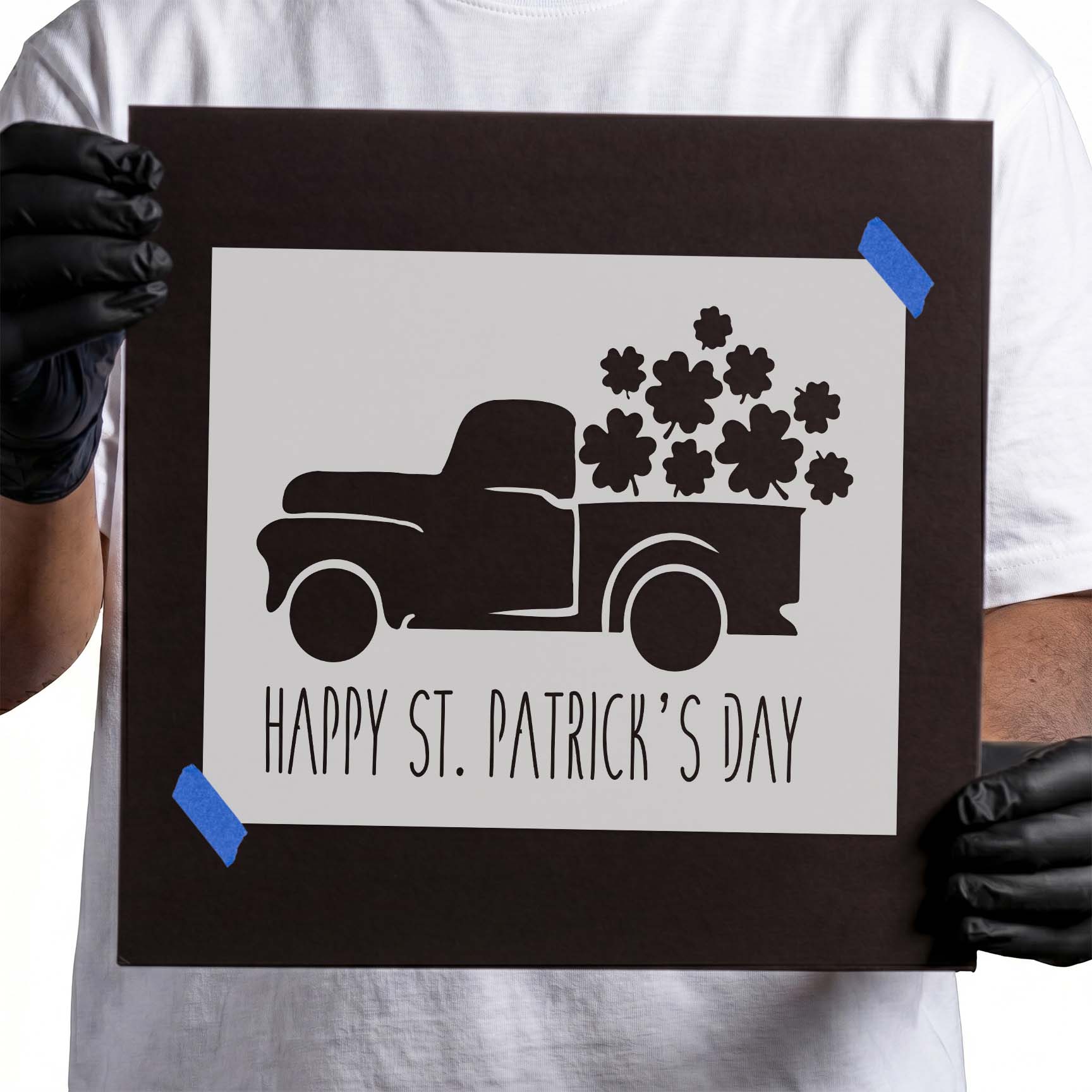 Happy St. Patrick's Day Truck Stencil