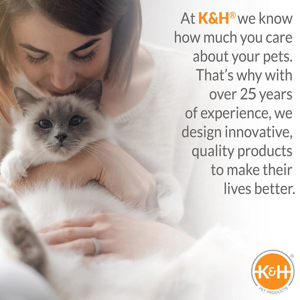 K&H Pet Products Thermo-Pet Cave Heated Cat Bed – Plush Cat Cave & Tunnel for Cats and Small Dogs
