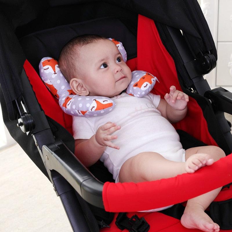 Kids Children Baby Pillow Soft Neck Support Infant Car Cushion U-Shape Cotton Infant Nursing Pillow Toddler Sleep Positioner Air Mesh Organic Cotton Protection for Flat Head Baby Pillow for Newborn Breathable Adjustable Infants and Baby Neck Head Support
