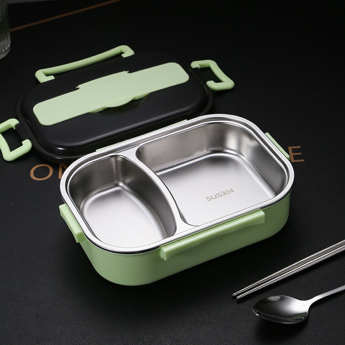 Bento Lunch Box – Includes Thermos Bag, Spoon & Chopsticks