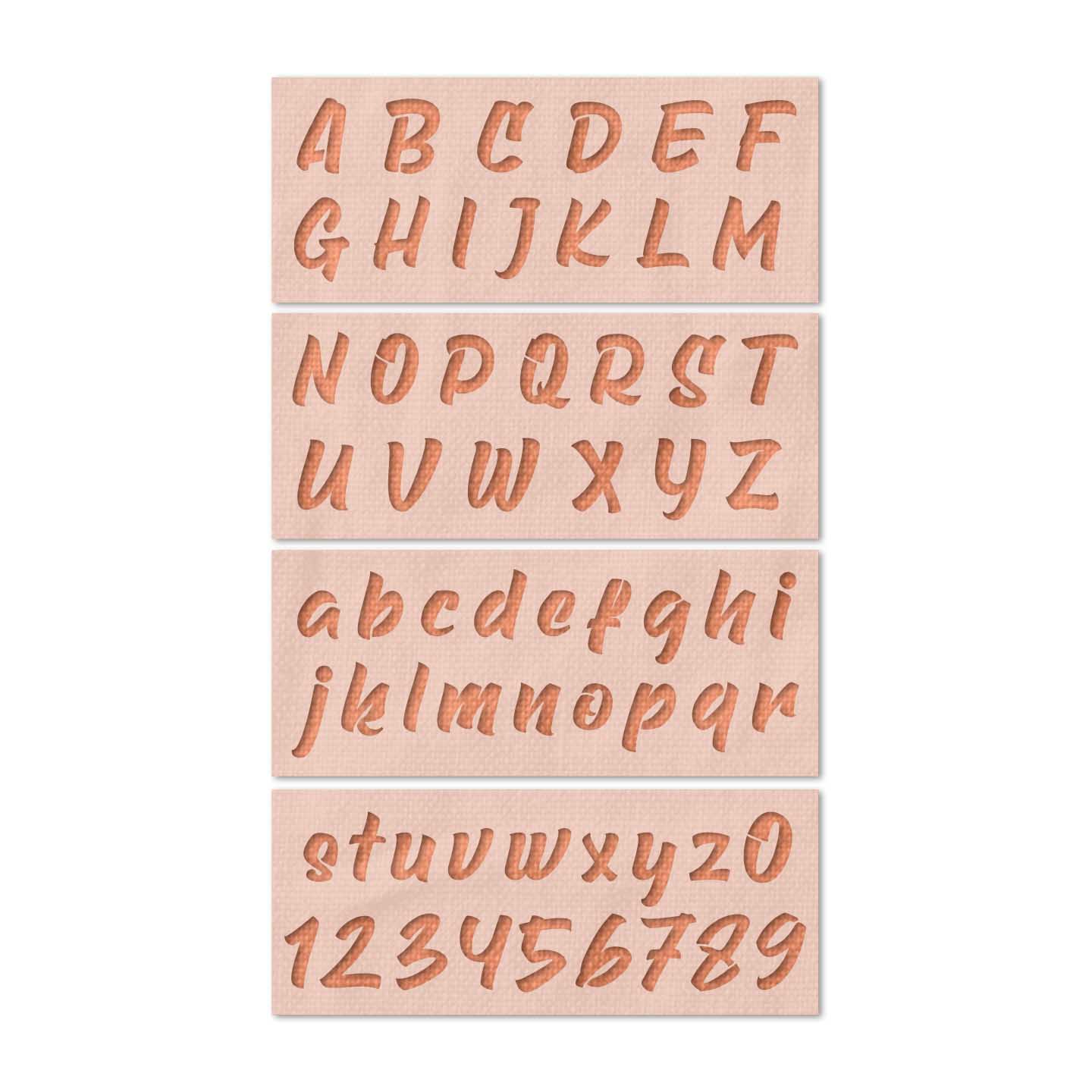 Marker Font Alphabet Stencil Set