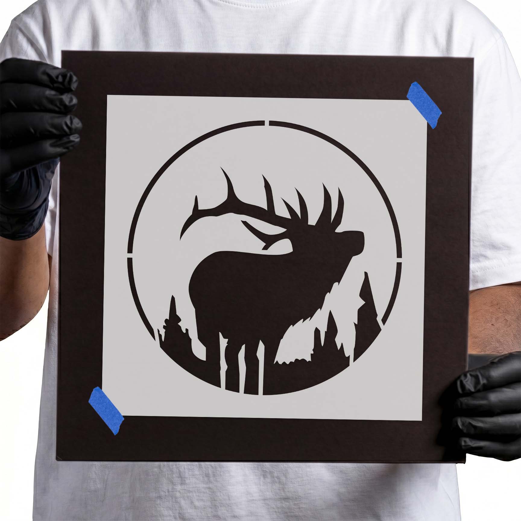 Moose Trees Stencil