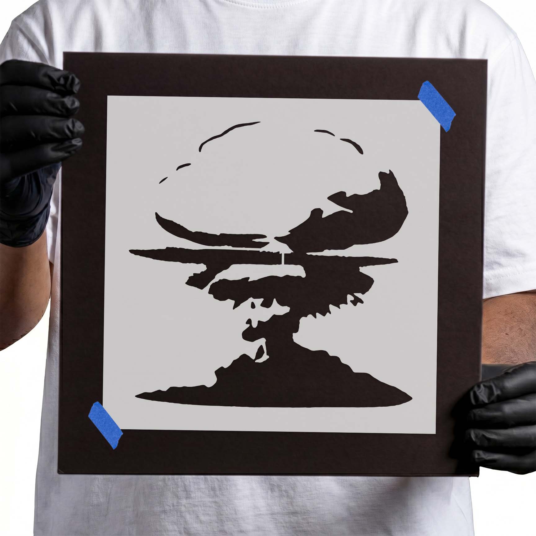 Mushroom Cloud Stencil