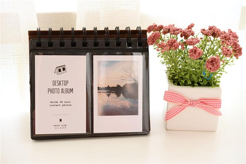 New Desktop Mini Standing Polaroid Photo Album Scrapbooking Photocards album for cards stamps Photo Frame Instar Tabletop Flip Calendar Photo Album Gifts For Everyone