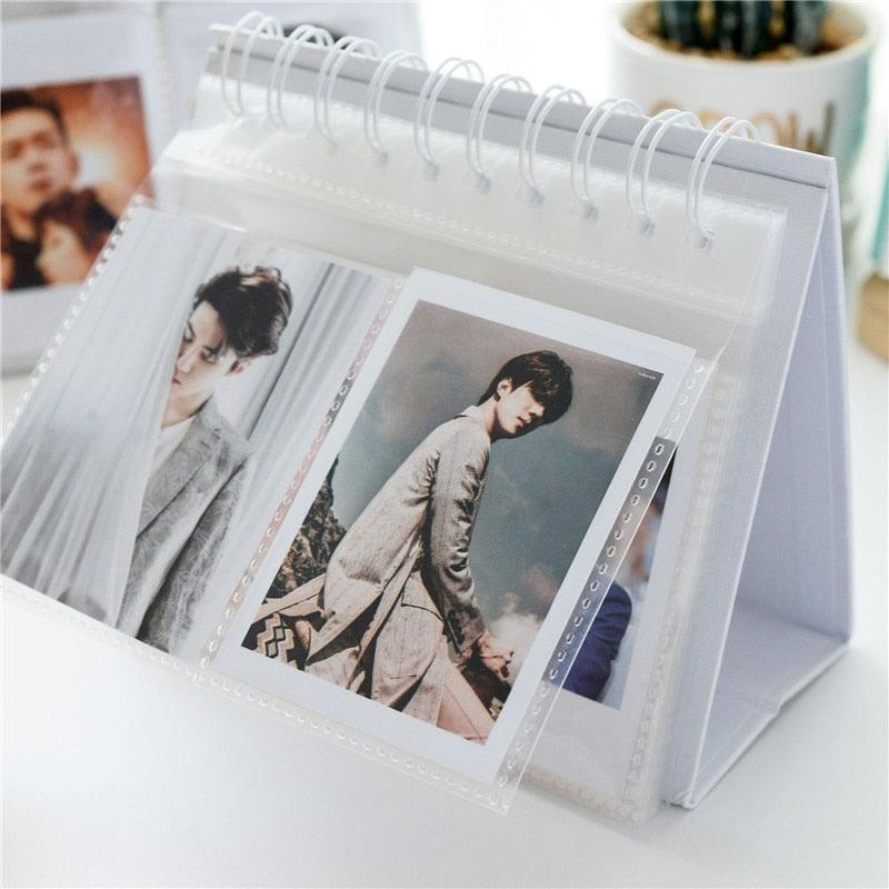New Desktop Mini Standing Polaroid Photo Album Scrapbooking Photocards album for cards stamps Photo Frame Instar Tabletop Flip Calendar Photo Album Gifts For Everyone
