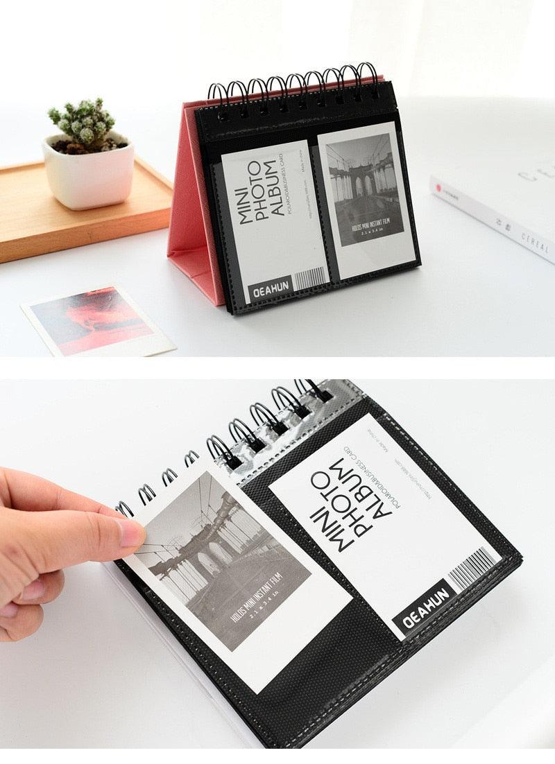 New Desktop Mini Standing Polaroid Photo Album Scrapbooking Photocards album for cards stamps Photo Frame Instar Tabletop Flip Calendar Photo Album Gifts For Everyone