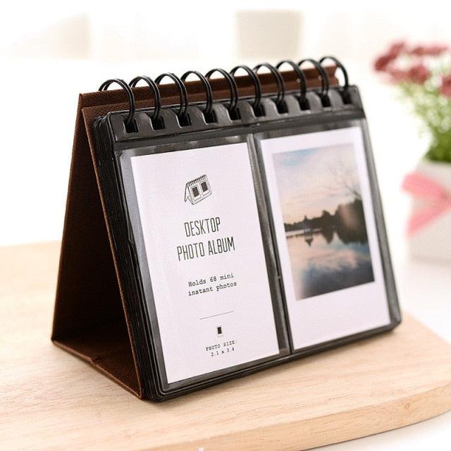 New Desktop Mini Standing Polaroid Photo Album Scrapbooking Photocards album for cards stamps Photo Frame Instar Tabletop Flip Calendar Photo Album Gifts For Everyone