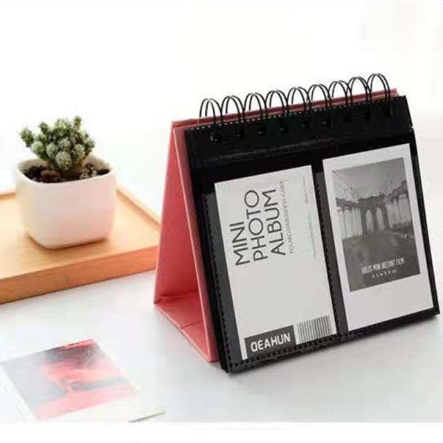 New Desktop Mini Standing Polaroid Photo Album Scrapbooking Photocards album for cards stamps Photo Frame Instar Tabletop Flip Calendar Photo Album Gifts For Everyone