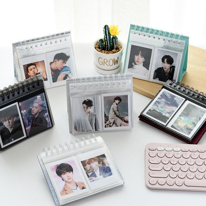 New Desktop Mini Standing Polaroid Photo Album Scrapbooking Photocards album for cards stamps Photo Frame Instar Tabletop Flip Calendar Photo Album Gifts For Everyone