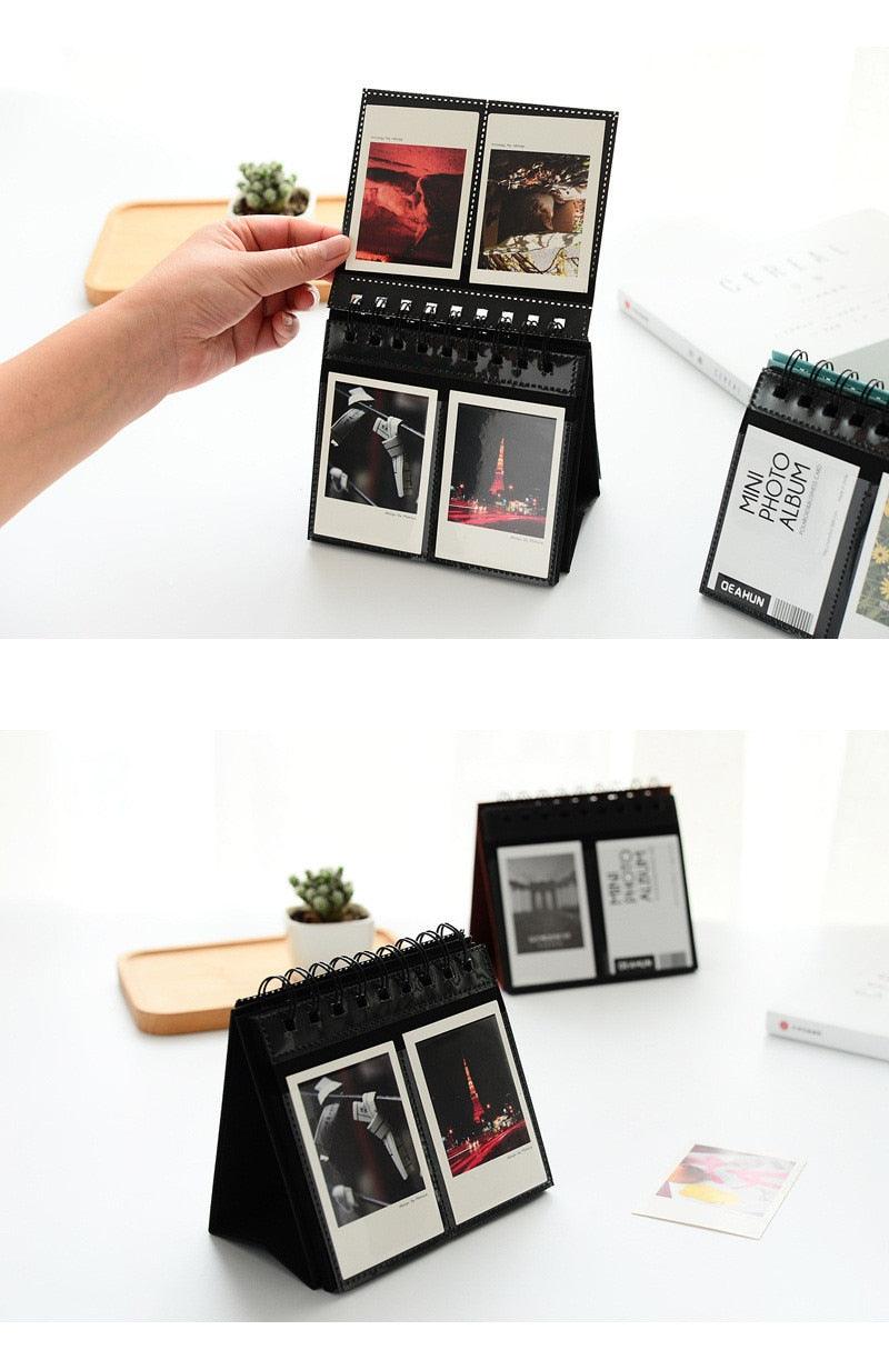 New Desktop Mini Standing Polaroid Photo Album Scrapbooking Photocards album for cards stamps Photo Frame Instar Tabletop Flip Calendar Photo Album Gifts For Everyone