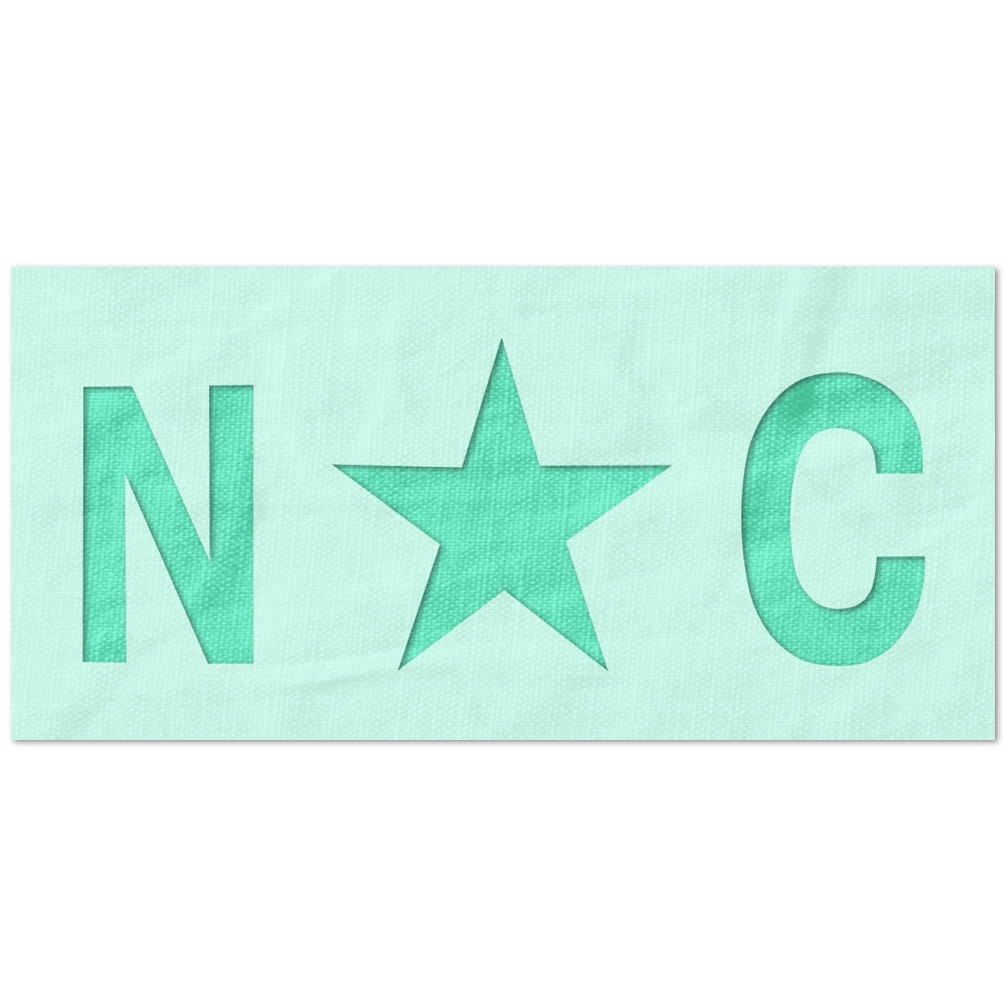North Carolina State Flag Simplified Stencil